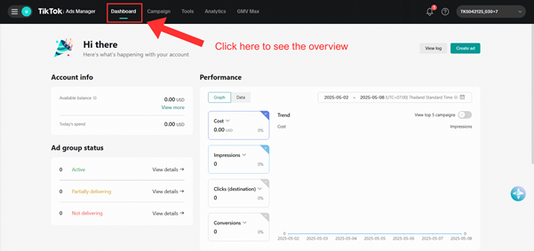 Tikasol Ads Dashboard - Manage TikTok ad campaigns, TikTok advertising dashboard, TikTok agency ad management
